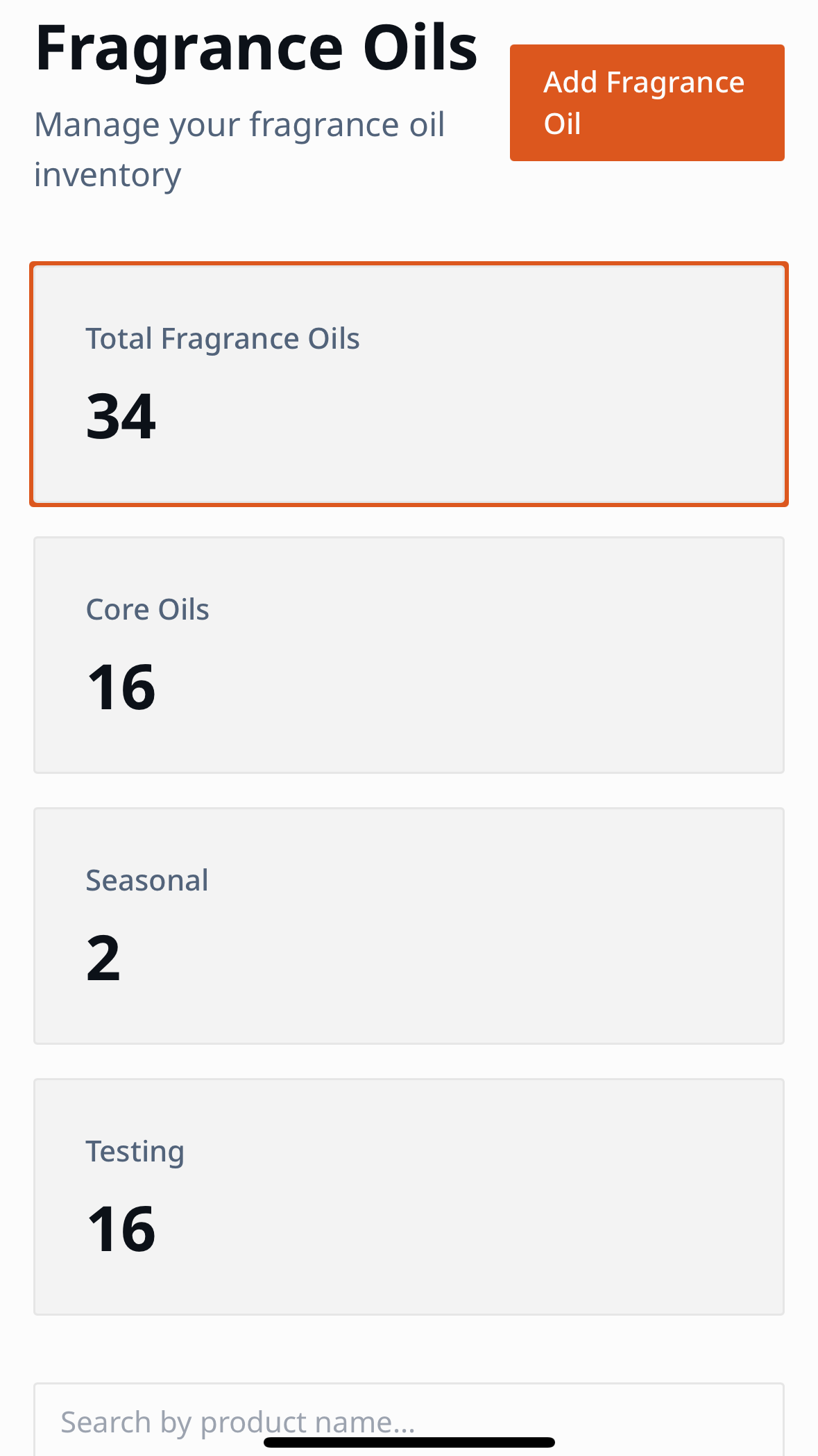 Fragrance Oil Library on mobile